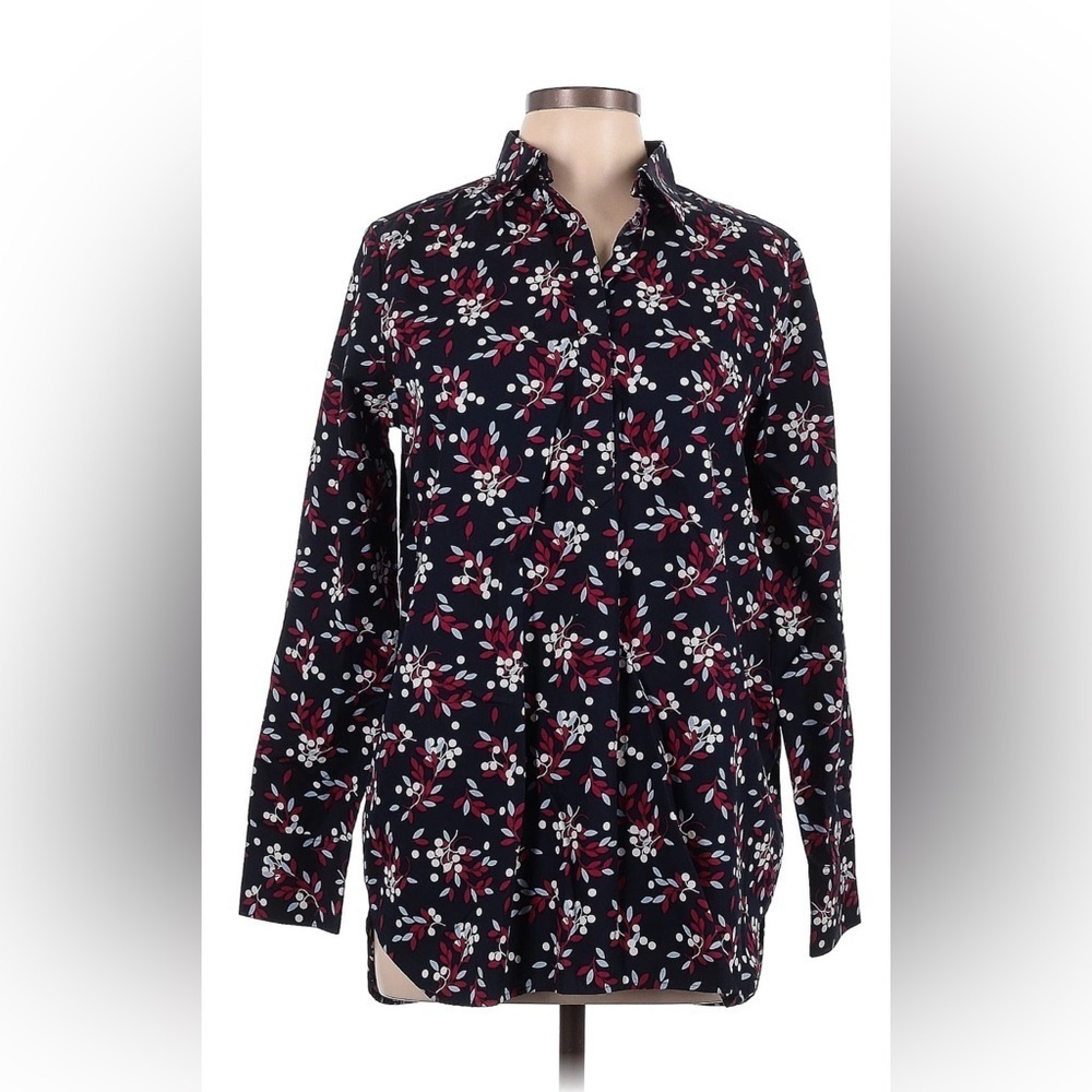 Lands' End Black and Red Tunic Top